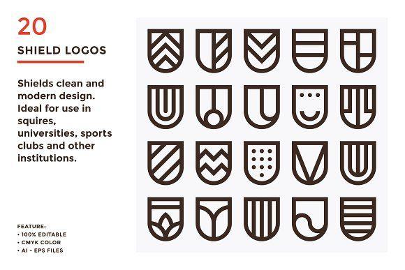 Shields Logo - 20 Shield Logos ~ Logo Templates ~ Creative Market