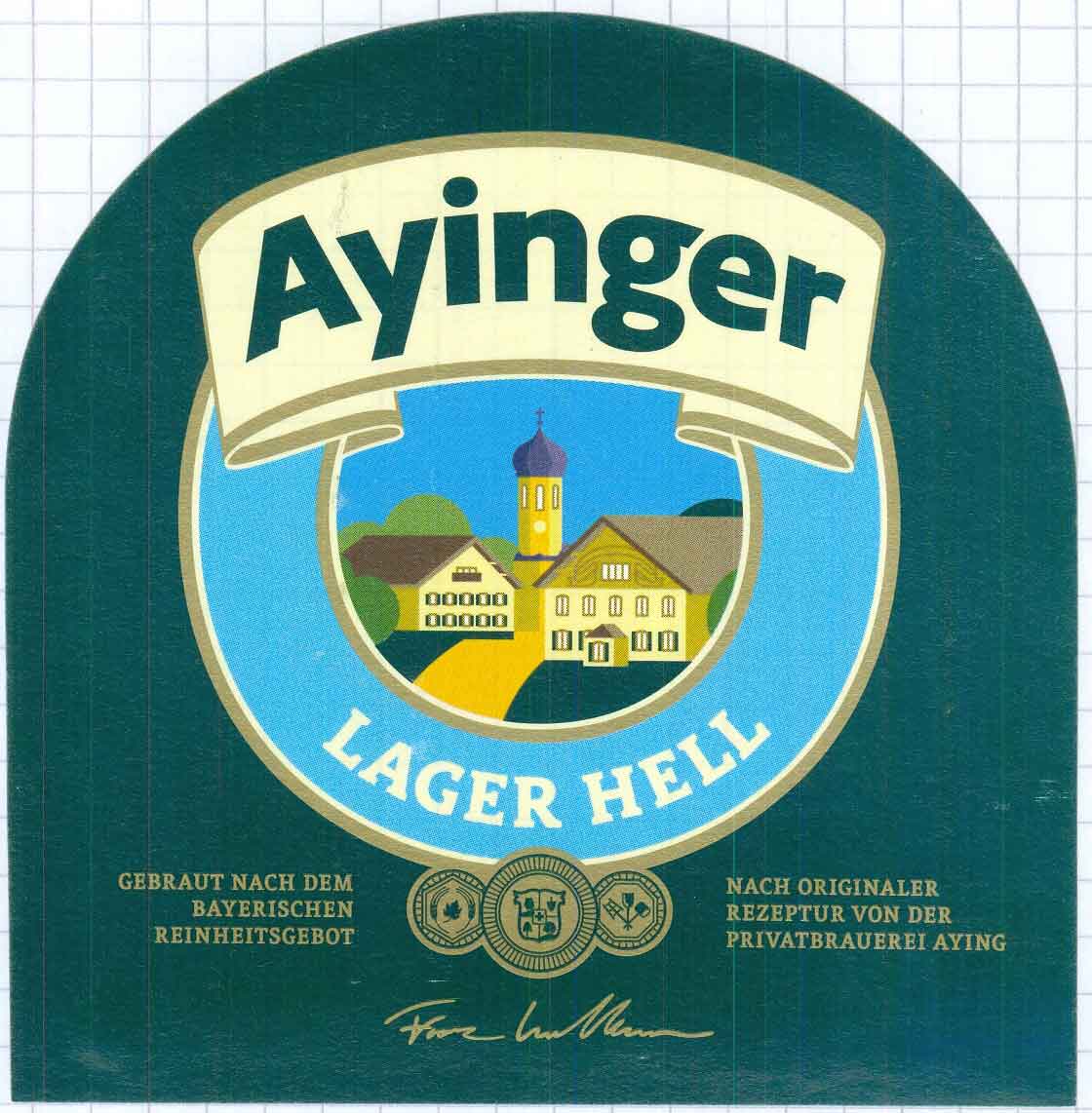 Ayinger Logo - Beer Of The Week # 14 // Ayinger Lager Hell – Carringtons Wines