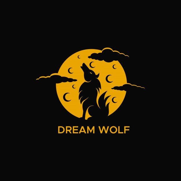 Night Logo - Dream wolf moon night logo Vector