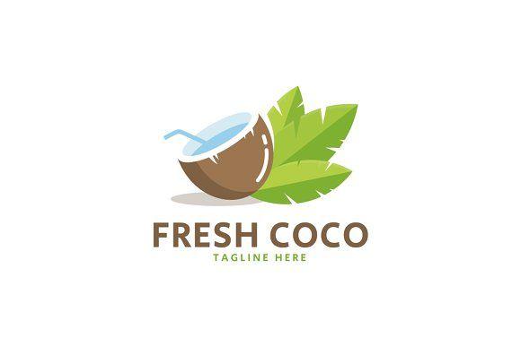 Coconut Logo - Fresh Coconut Logo Template Logo Templates Creative Market