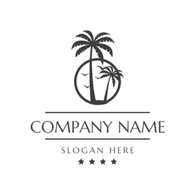 Coconut Logo - Coconut Tree and Tropical Resort logo design | Graphic Design ...