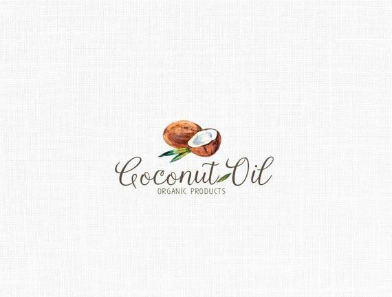 Coconut Logo - Custom Natural Food Logo Design / Coconut oil