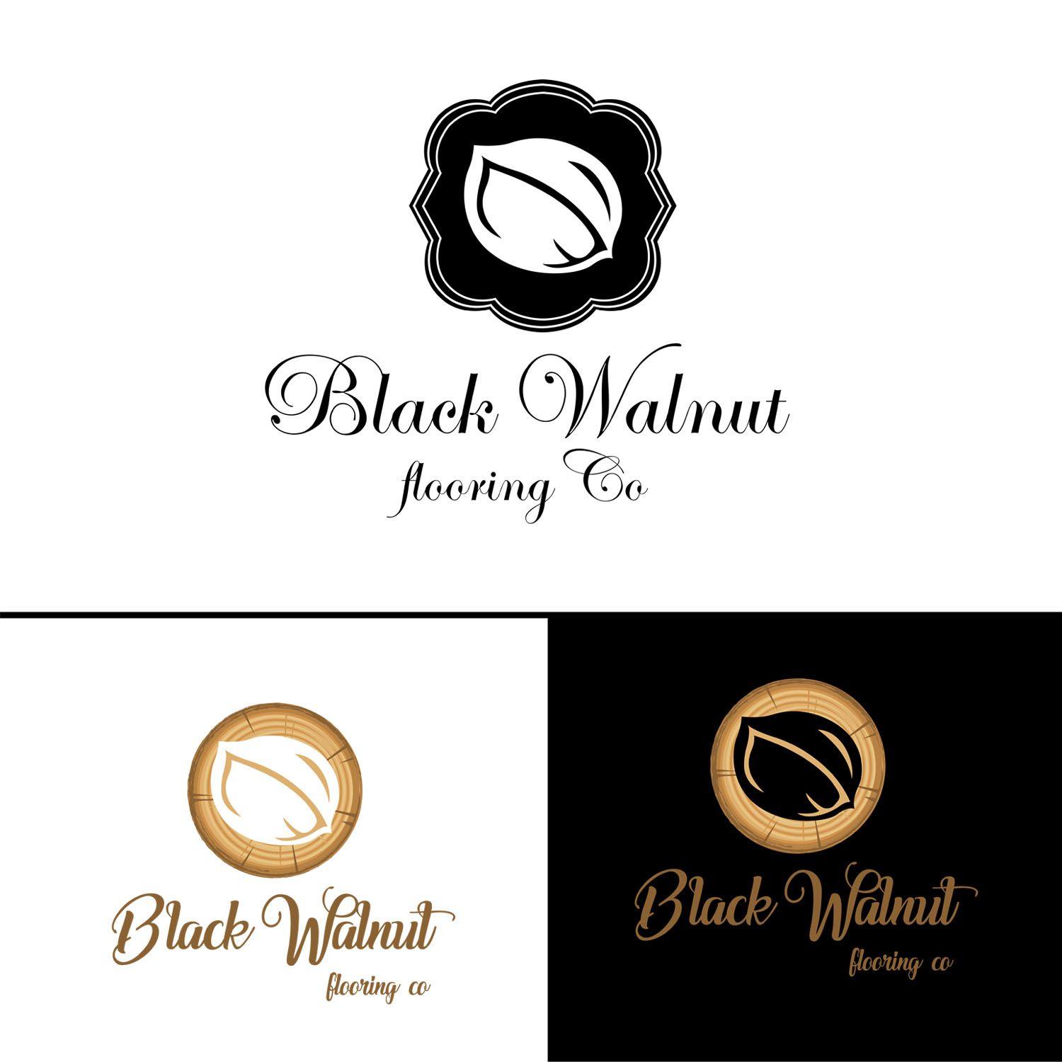 Walnut Logo - Upmarket, Modern, Flooring Logo Design for Black Walnut Flooring Co ...