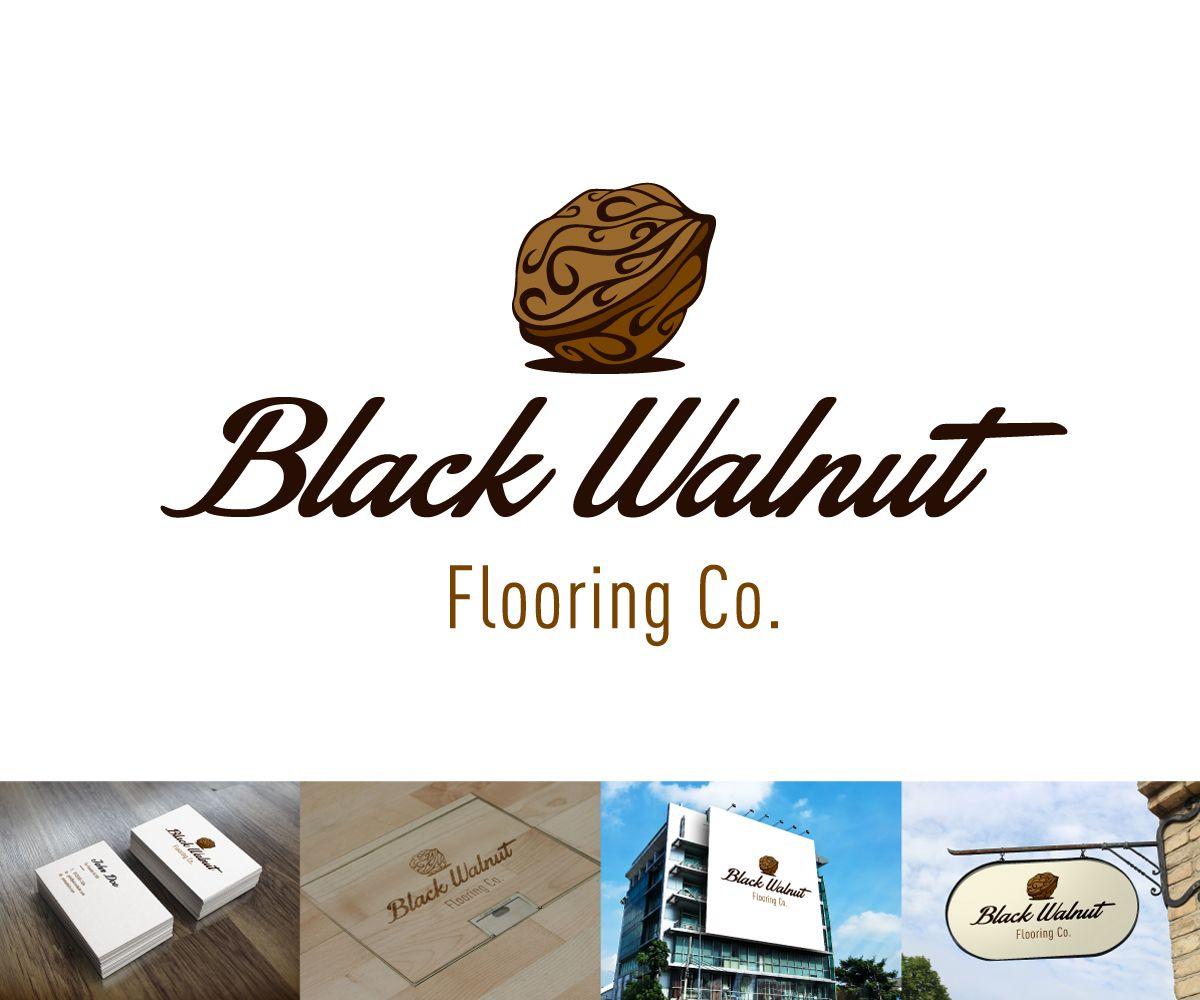 Walnut Logo - Upmarket, Modern, Flooring Logo Design for Black Walnut Flooring Co