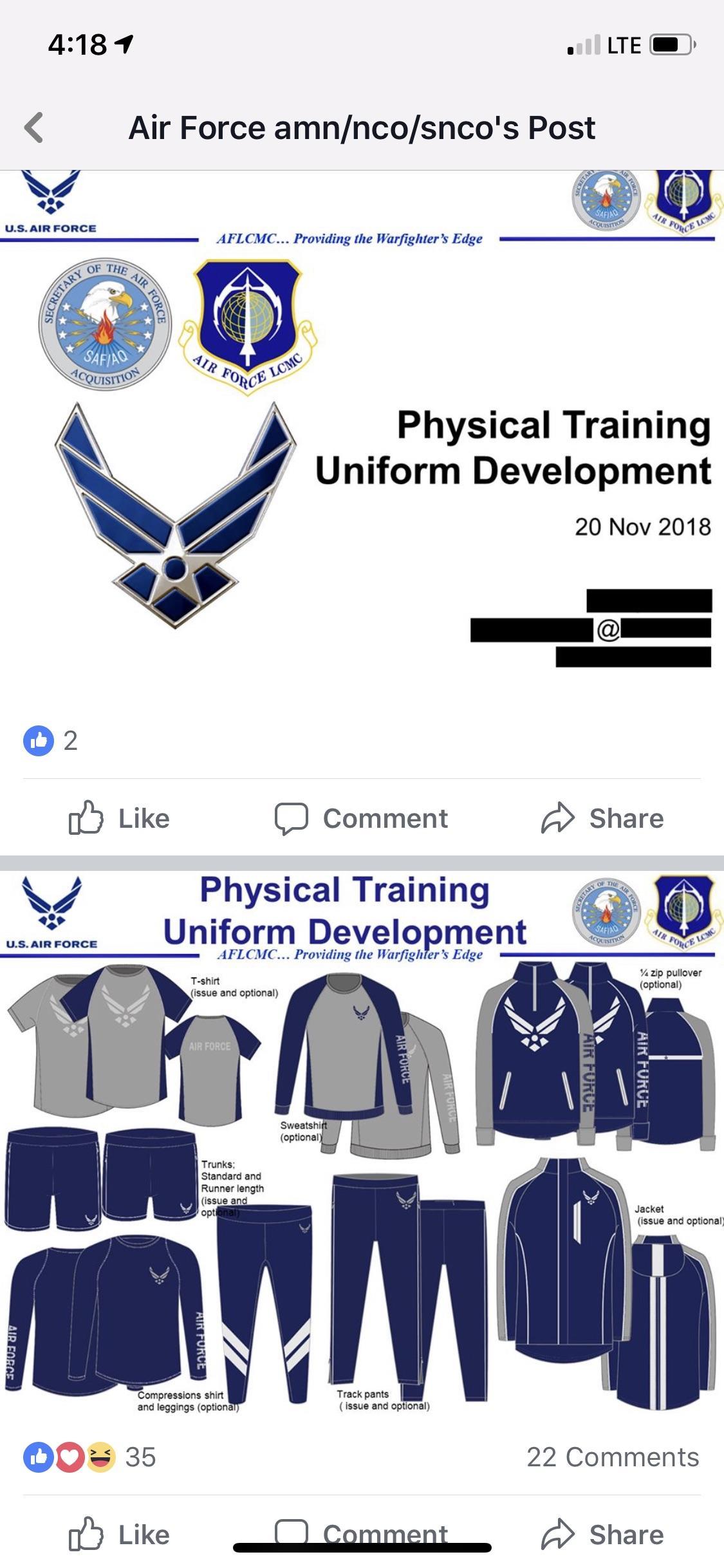 AFLCMC Logo - Don't know if I believe it but New PT uniforms