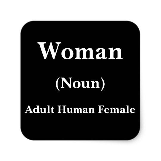 Zazzle.com Logo - Dictionary definition of Woman Square Sticker