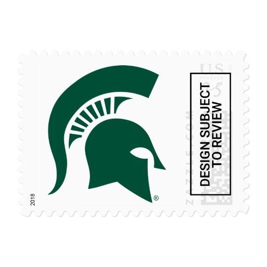 Zazzle.com Logo - Michigan State University Spartan Helmet Logo Postage