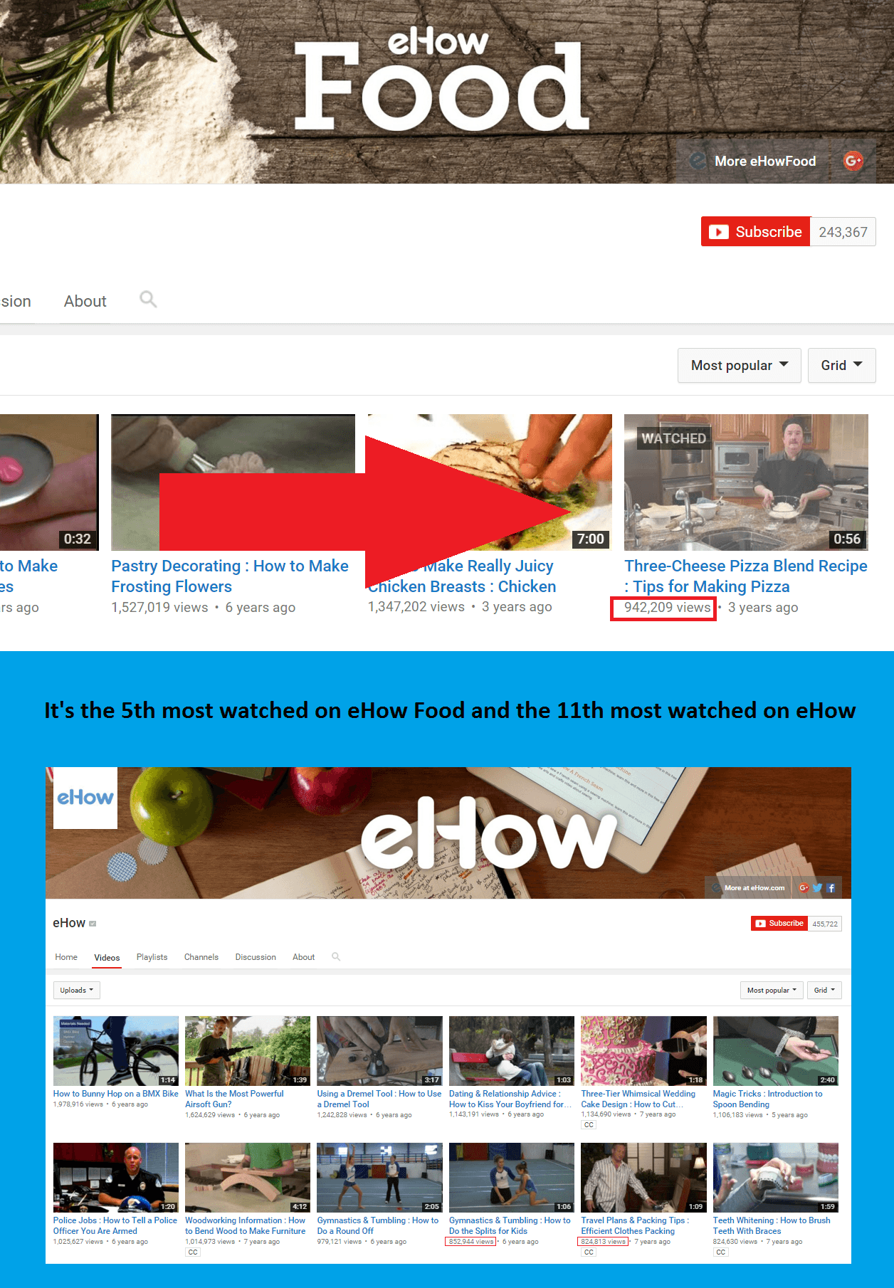 eHow Logo - Remember the 3 cheese pizza blend eHow guy? He video is now one