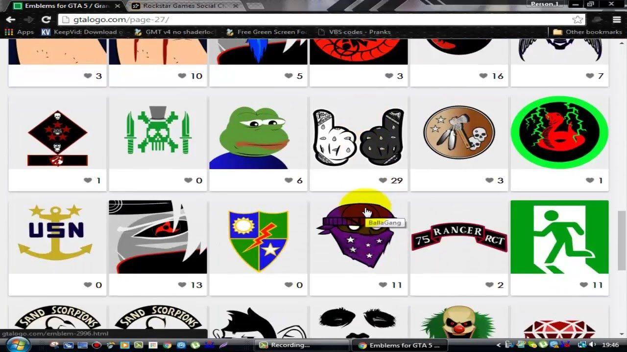 Crew Logo - GTA: How to use any pictures for Crew emblem (any picture) - YouTube