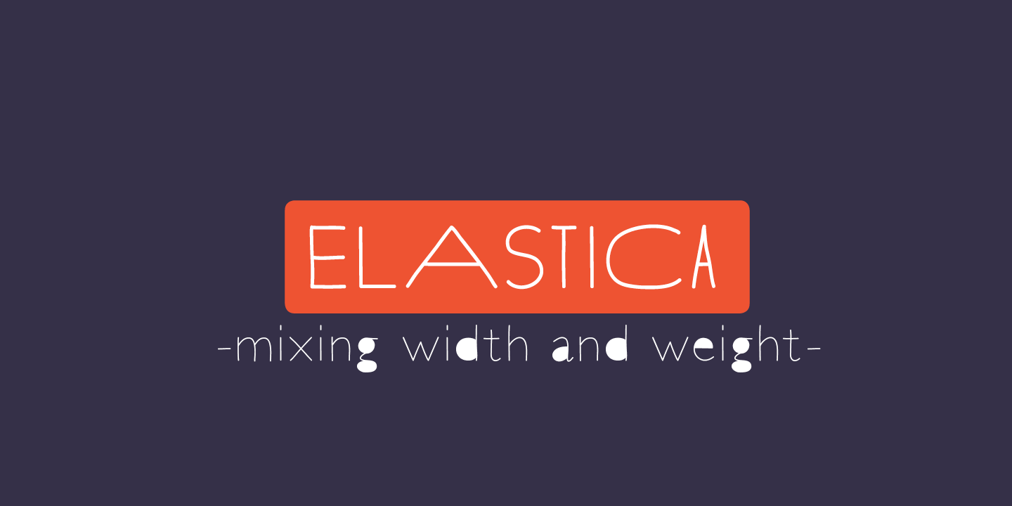 Elastica Logo - Elastica - Webfont & Desktop font « MyFonts