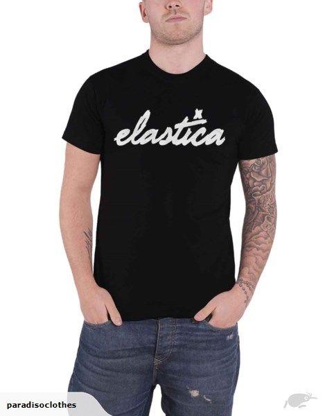 Elastica Logo - Elastica T Shirt Band Logo new Official Mens Black | Trade Me