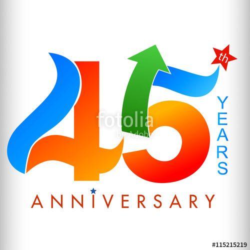 45th Logo - Template logo 45th anniversary vector illustrator.celebration logo