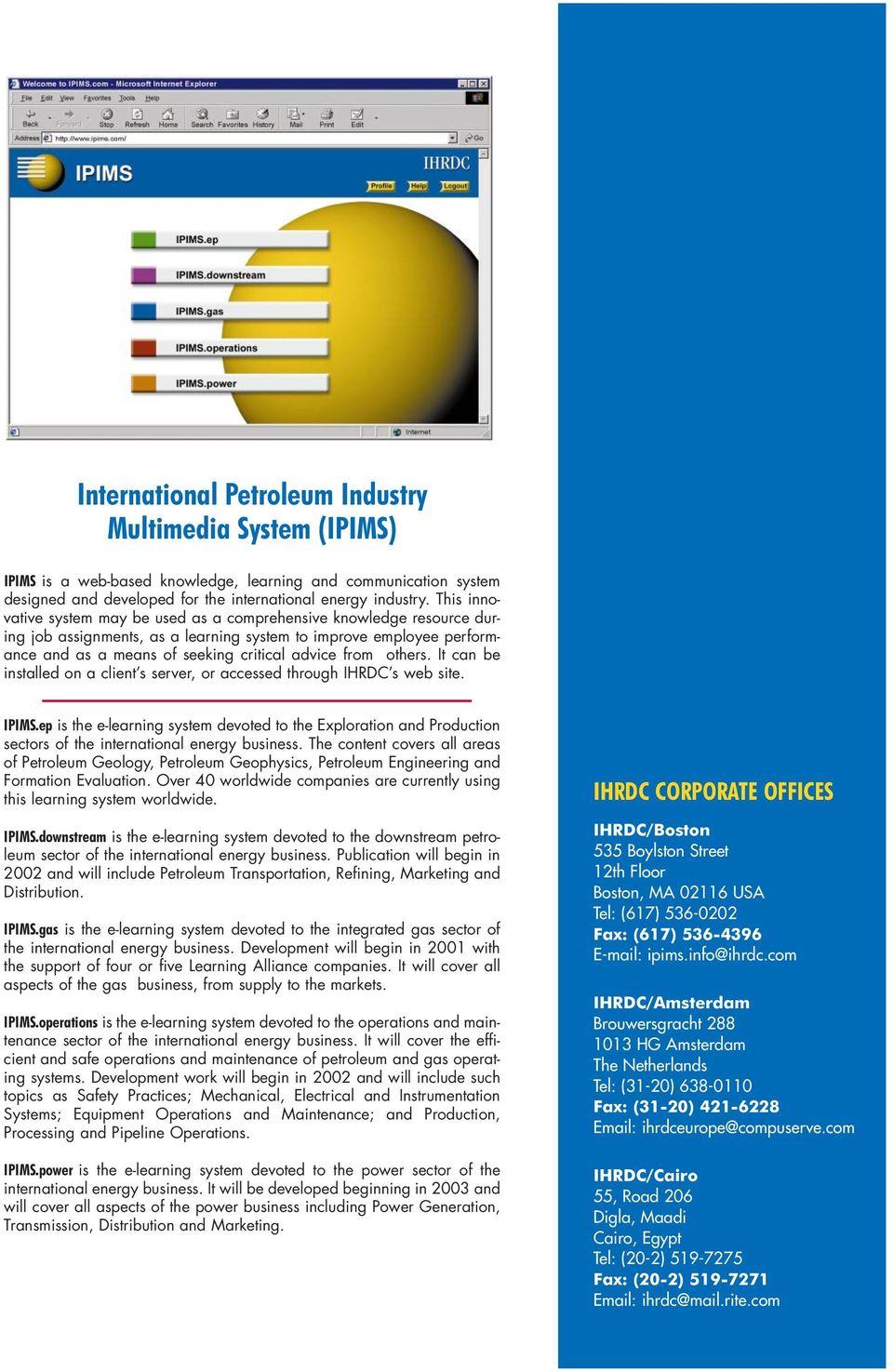 IHRDC Logo - IPIMS.ep IHRDC. The best e-learning solution for the E&P industry ...