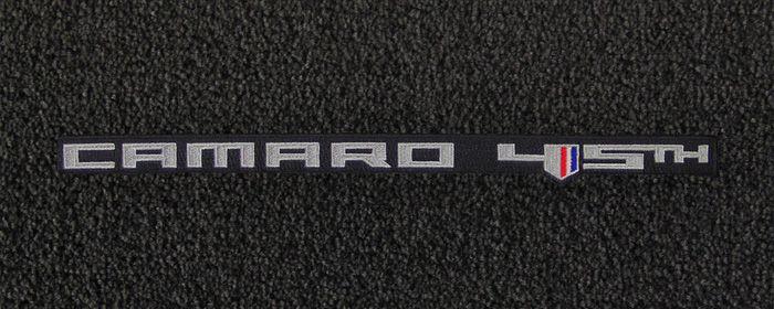 45th Logo - Camaro 45th Anniversary Sideways Front Floor Mats Ebony with Logo