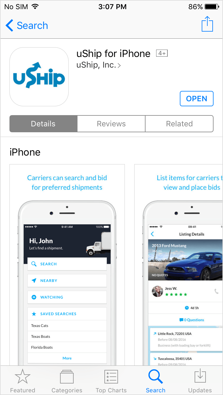 uShip Logo - Downloading the iOS App – Help Center