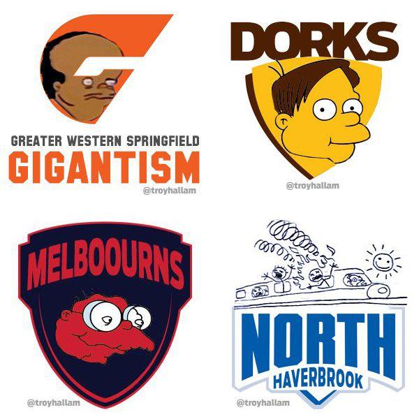 AFL Logo - Some Legit Genius Created Cromulent 'Simpsons' Versions Of Every AFL