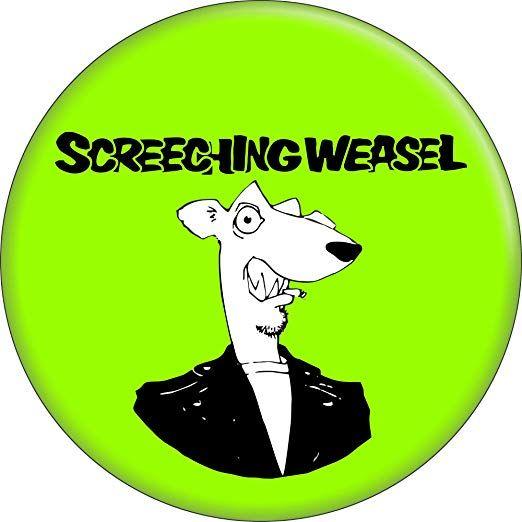 Weasel Logo - Screeching Weasel with Cartoon Weasel on Green