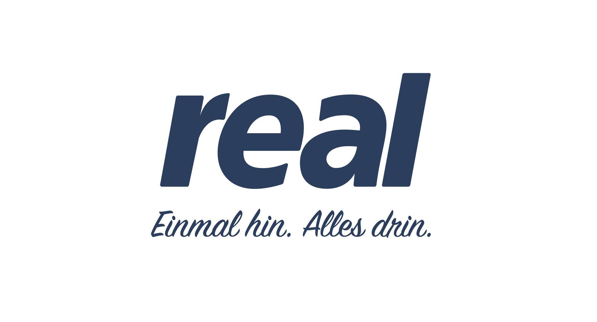 Real Logo - real,- | Attraktive Shops in zentraler Lage | Stern-Center, Potdsdam