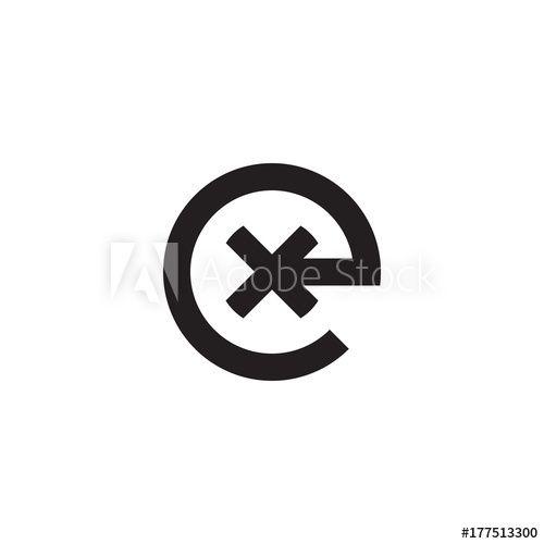 Xe Logo - Initial letter ex, xe, x inside e, linked line circle shape logo ...