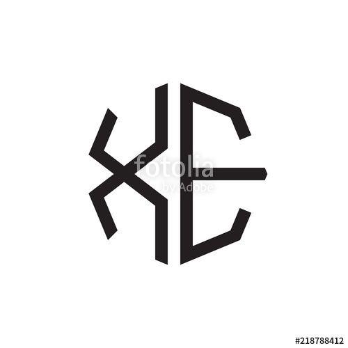 Xe Logo - two letter XE octagon logo