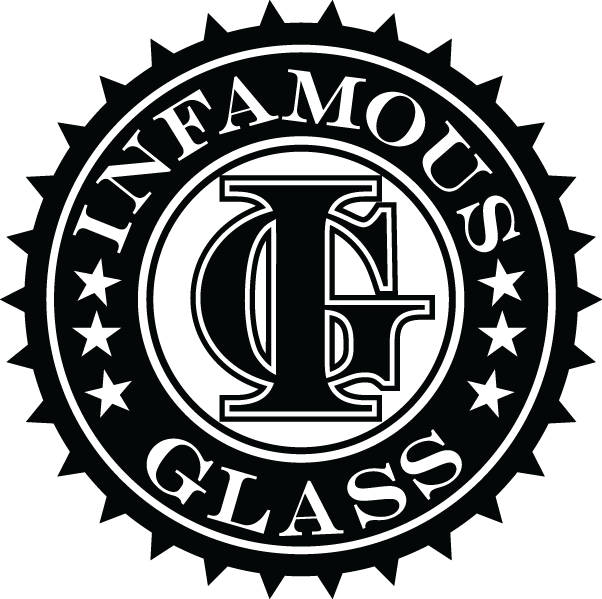 Infamous Logo - infamous logo Large bent neck beaker – INFAMOUS GLASS