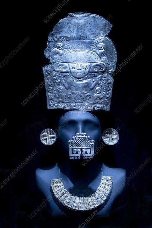 Chimu Logo - Silver headdress, Chimu Imperial Epoch - Stock Image - C016/2371 ...