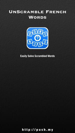 Descramble Logo - UnScramble French Words on the App Store