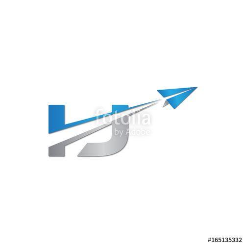 Ij Logo - initial letter IJ logo origami paper plane Stock image and royalty
