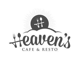 Heaven Logo - Heaven's Cafe & Resto Designed