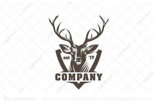 Raindeer Logo - Logo for sale: Deer Logo | Stencil Deer/Elk/Moose | Logo design ...
