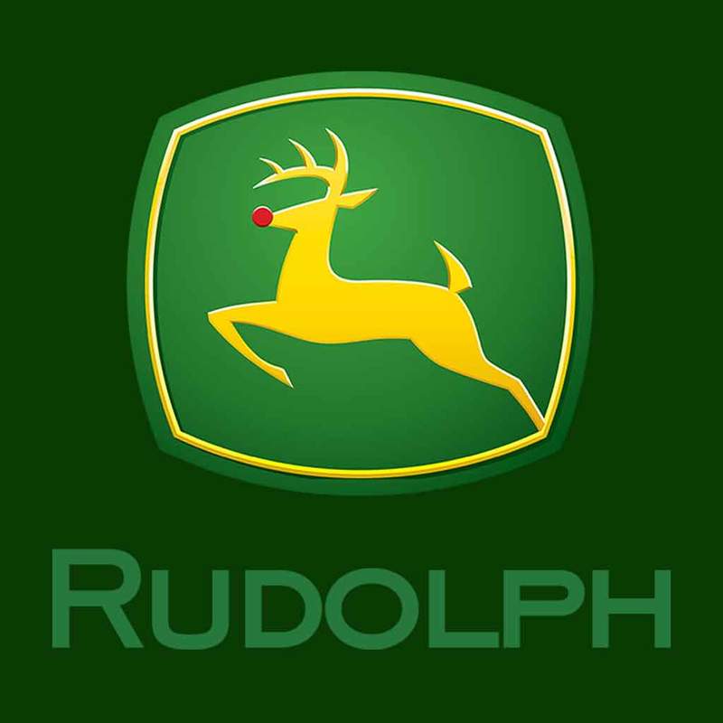 Raindeer Logo - Rudolph John Deere Christmas Reindeer Logo | Cloud City 7
