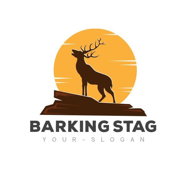 Stag Logo - Barking Stag Logo & Business Card Template