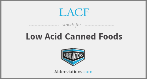 Lacf Logo - LACF Acid Canned Foods