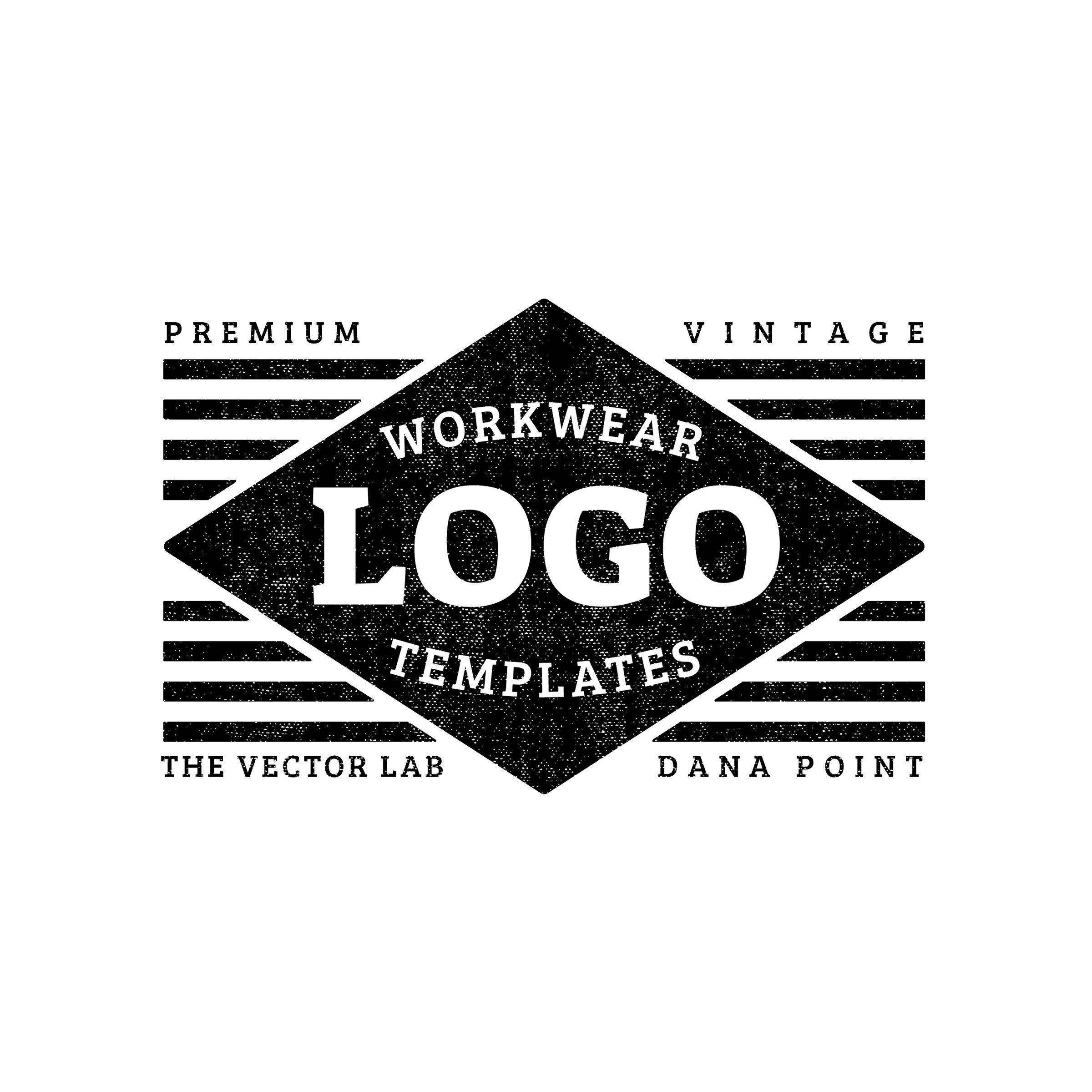 Workwear Logo - Vintage Workwear Logo Templates - TheVectorLab