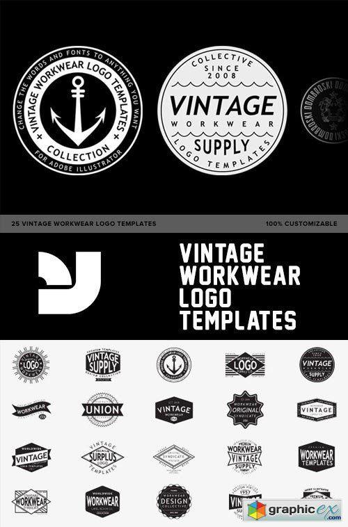 Workwear Logo - Vintage Workwear Logo Templates » Free Download Vector Stock Image ...