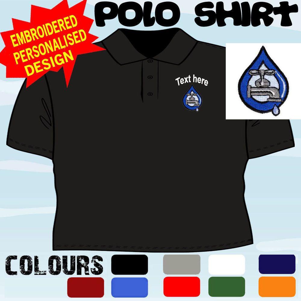 Workwear Logo - PERSONALISED EMBROIDERED PLUMBING LOGO BUSINESS WORKWEAR T POLO ...