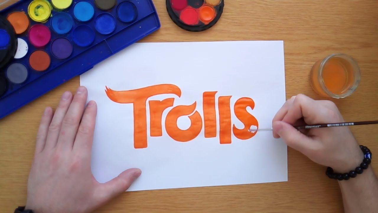 Trolls Logo - How to draw the Trolls logo - YouTube