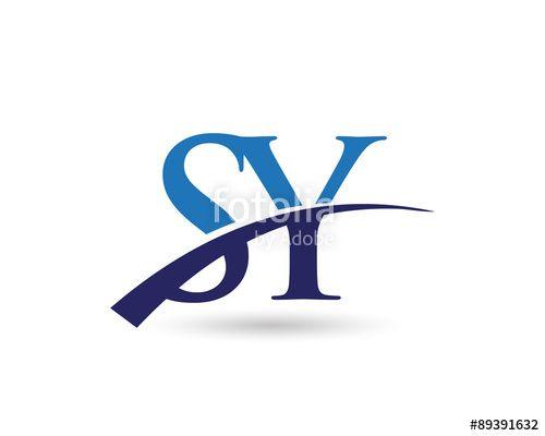 Sy Logo - SY Logo Letter Swoosh Stock Image And Royalty Free Vector Files