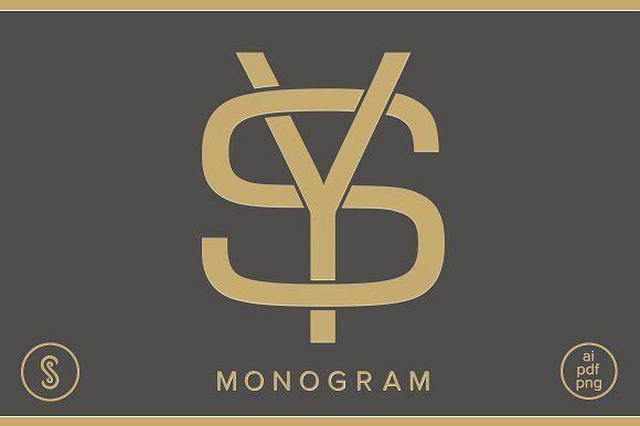 Sy Logo - SY Monogram YS Monogram Logo Templates Creative Market