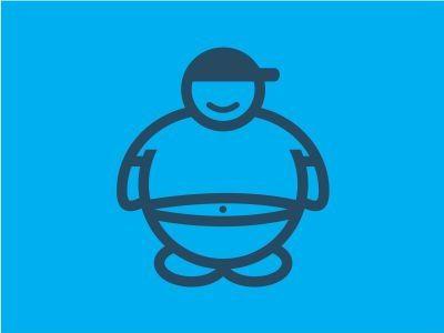 Fat Logo - Monoline Fat Boy Logo Icon Design by Zuhair Ahmed | Dribbble | Dribbble