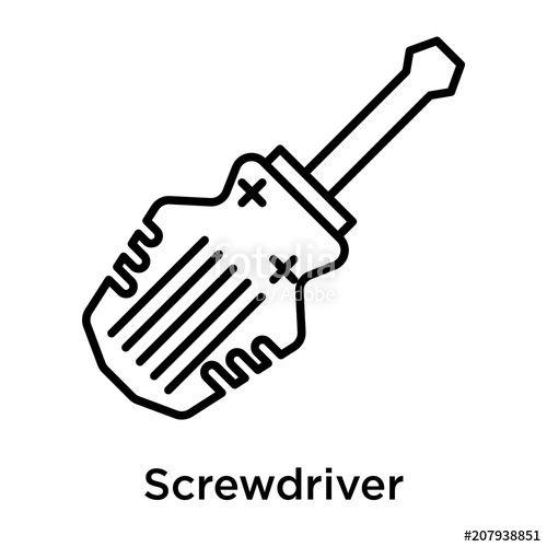 Screwdriver Logo - Screwdriver icon vector sign and symbol isolated on white background