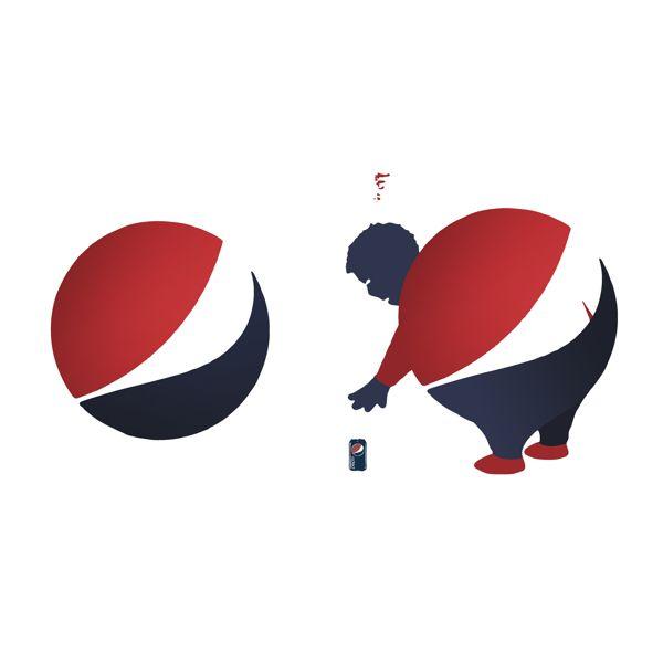 Fat Logo - Designer Makes Fun Of Pepsi, Turns Its Logo Into A Fat Man ...