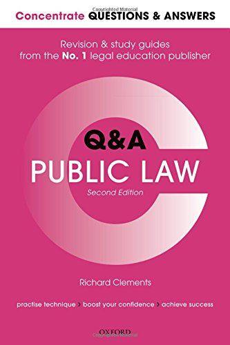 Q&As Logo - Concentrate Questions and Answers Public Law: Law Q&A Revision Study