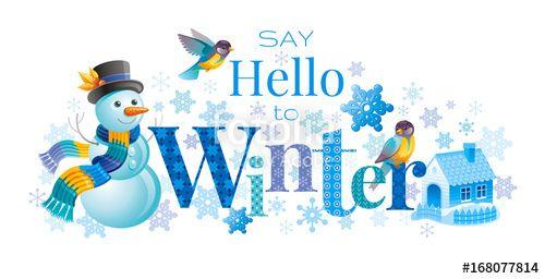 Winter Logo - Winter logo. Snowman winrty vector illustration. Christmas, new year