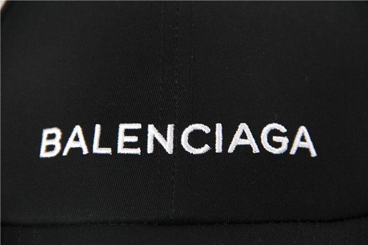 Embroidered Logo - Update Version!!! Balenciaga Classic Baseball Black Cap