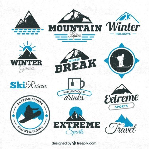 Winter Logo - Winter sports badges Vector