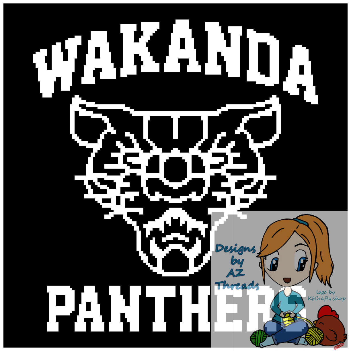 Wakanda Logo - Black Panther Wakanda Logo Grid and Written 150×150