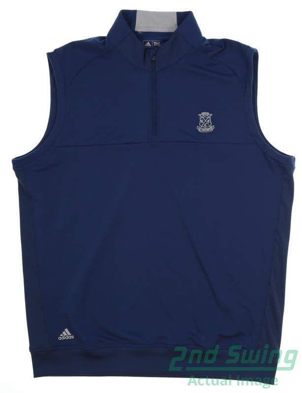 adidasGolf Logo - New W/ Logo Mens Adidas Golf Vest Large L Blue MSRP $70 BC5666 eBay