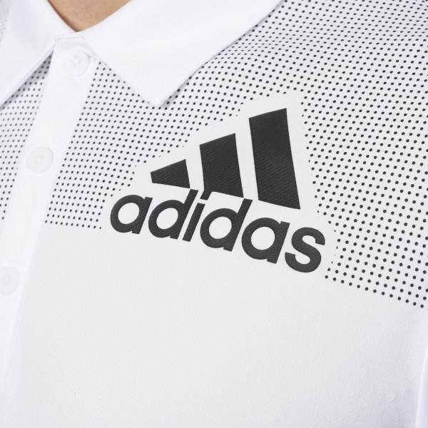 adidasGolf Logo - Reasonable Price Adidas Mens Clothing White Black Golf Polo