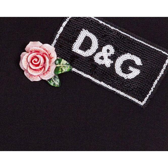 Embroidered Logo - Dolce & Gabbana Embroidered Logo Patch Mini Dress | evaChic